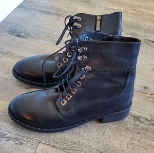 Regarde le Ciel Roxana-04 Black Short Combat Boot